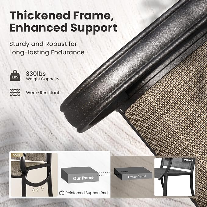 PHI VILLA 5 Piece Patio Dining Set - Image 4
