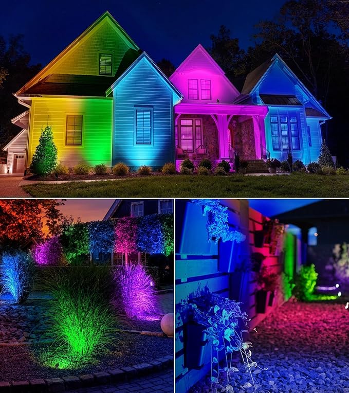 SUNVIE RGB Spot Lights Outdoor 12W LED Color Changing Landscape Lights - Image 7