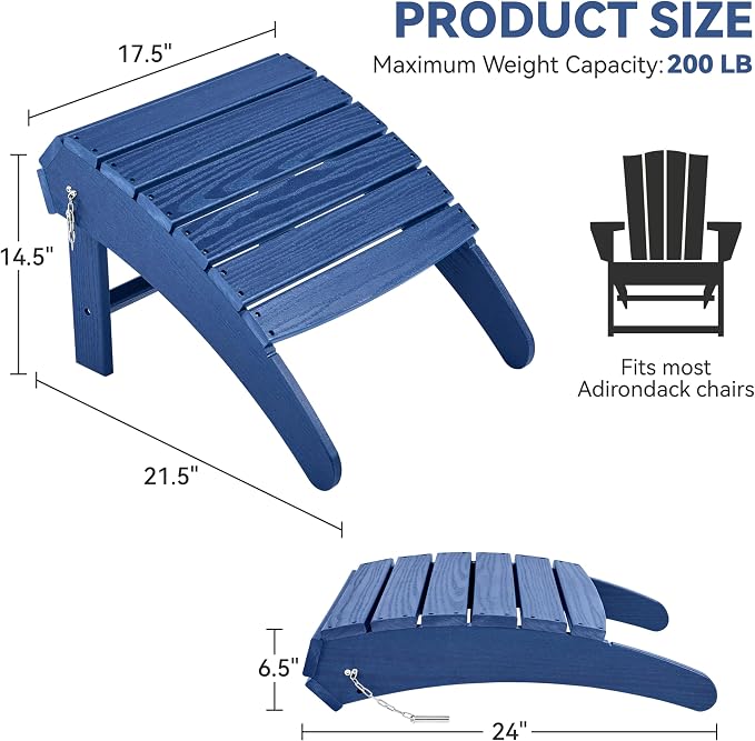 Yaheetech Adirondack Ottoman Footrest - Image 3