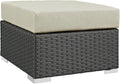 Modway EEI-1855-CHC-BEI Sojourn Wicker Rattan Outdoor Patio Coffee Table by Modway