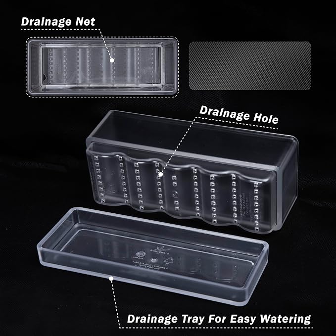 D'vine Dev 12 Inch Window Box Planter, Rectangle Plastic Herb Planter - Image 4