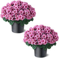 2 Pack Artificial Geranium Flowers Topitary Trees by GLIDLION