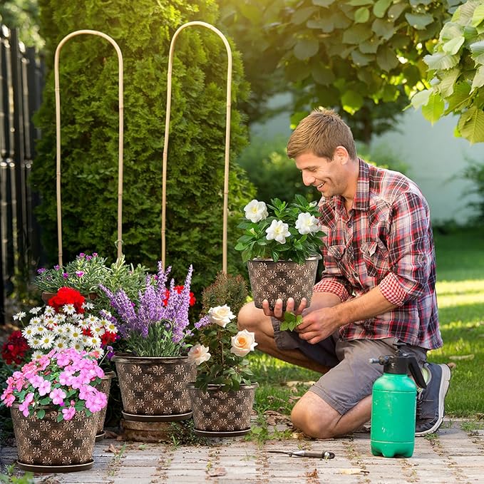 16 Inch Planter Pots for Plants, Plastic Large Flower Pots Indoor Outdoor - Image 3