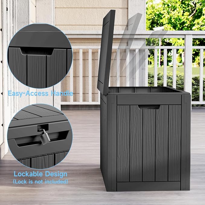 35 Gallon Outdoor Deck Box, Lockable Waterproof Outdoor Storage Boxes - Image 3
