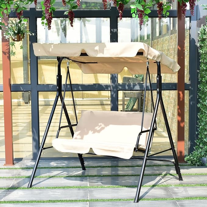 Tangkula 2 Person Porch Swing, Outdoor Swing - Image 2