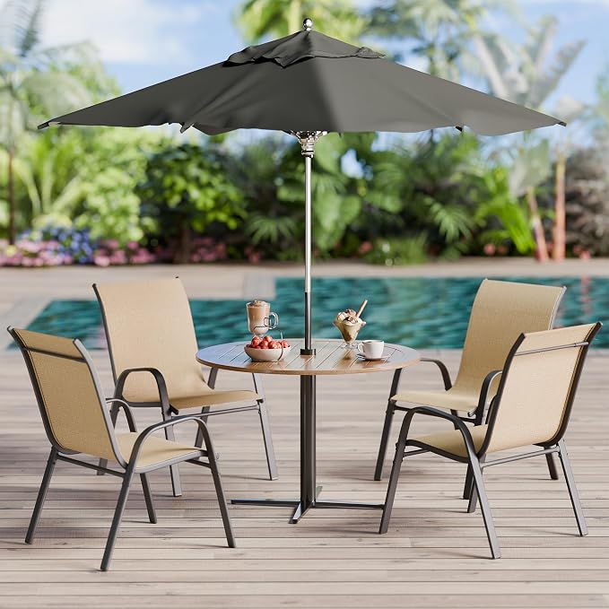 Betterhood Patio Chairs Set of 4, Stackable Outdoor Dining Chairs Set - Image 5