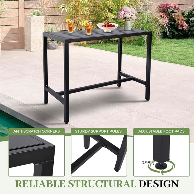 Outdoor Bar Table, Patio Counter Height Bar Table - Image 5