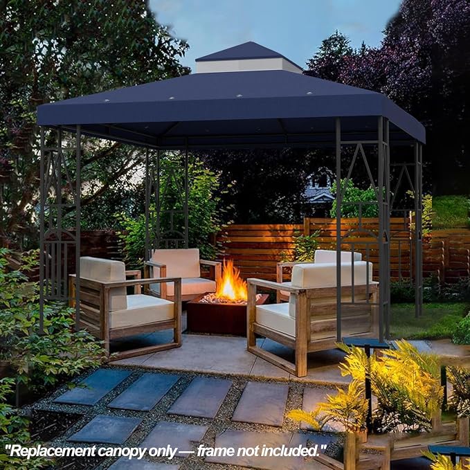 10x10 Canopy Replacement Top Double Tiered Gazebo Cover - Image 7