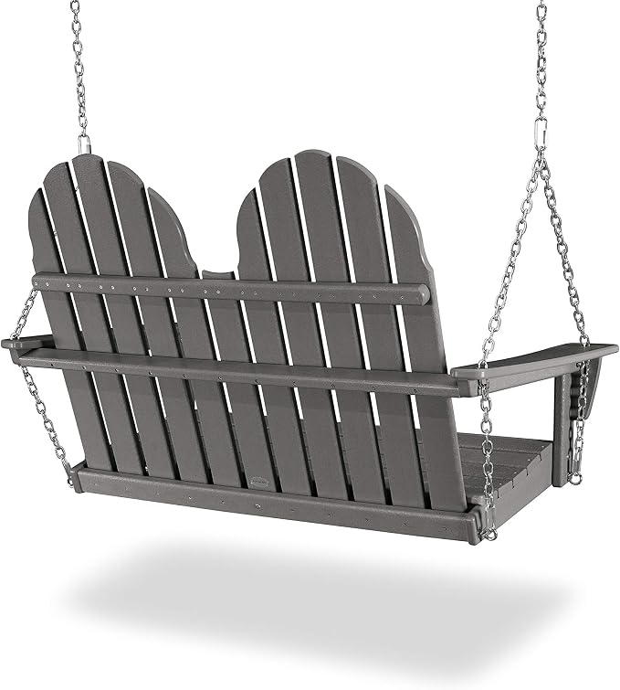 POLYWOOD Vineyard 2-Person Porch Swing, Sand - Image 2