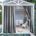 NICETOWN 2 Panels Patio Outdoor Curtains 108" Length, Thermal Insulated Tab Top by NICETOWN