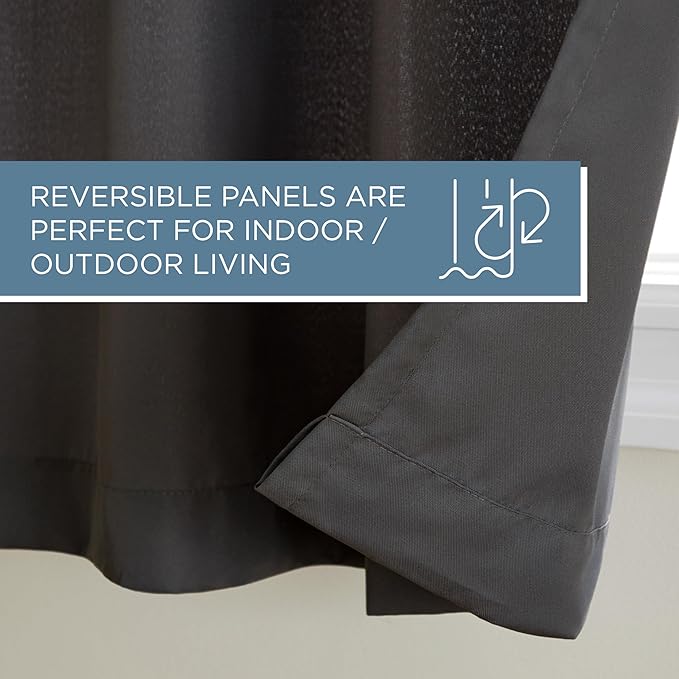 TOWN & COUNTRY BASICS Cabana Solid Heavyweight Indoor Outdoor Curtains - Image 6