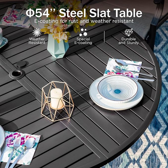PHI VILLA Round Patio Dining Set - Image 7