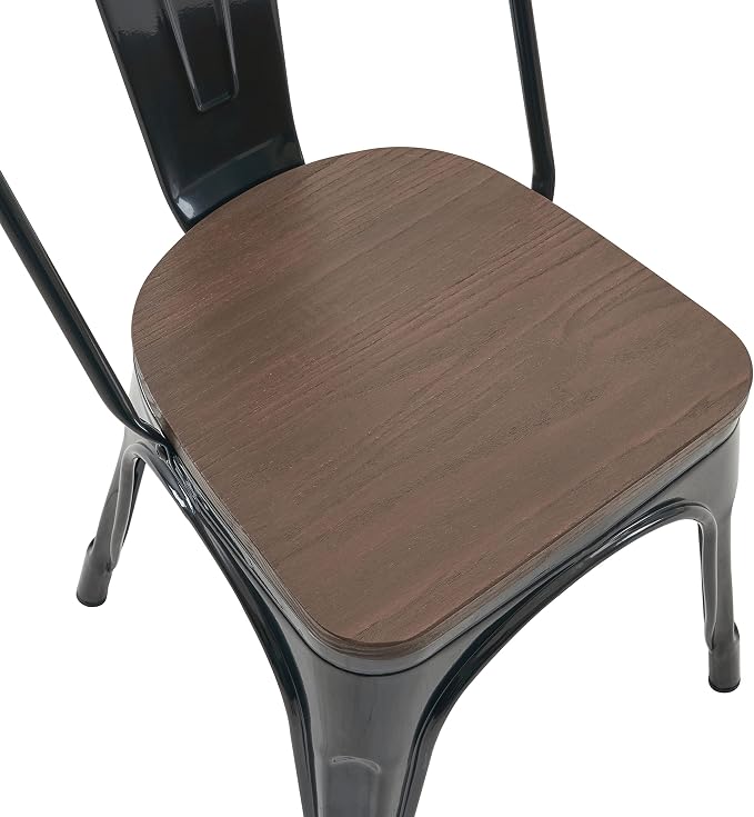 Nazhura Metal Dining Chair Farmhouse Tolix Style - Image 5