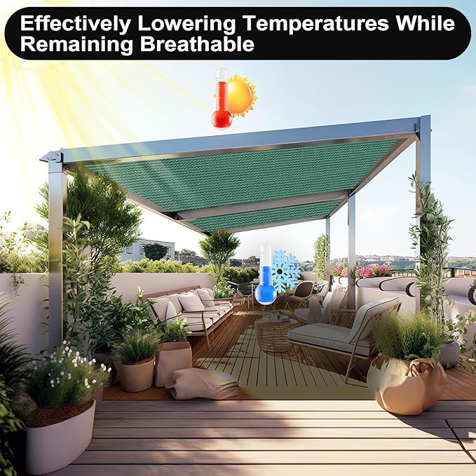 Artpuch 90% Sun Shade Cloth, 6 x 8 FT Pergola Shade Cover Canopy - Image 6