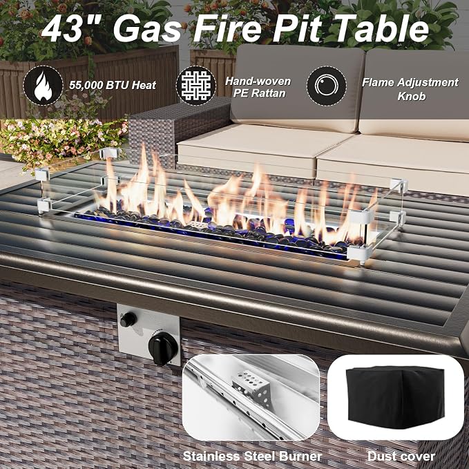 ALAULM 10 Pieces Patio Furniture Set - Image 3