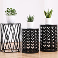 Nesting Round Metal Indoor Coffee End Tables by HFHOME