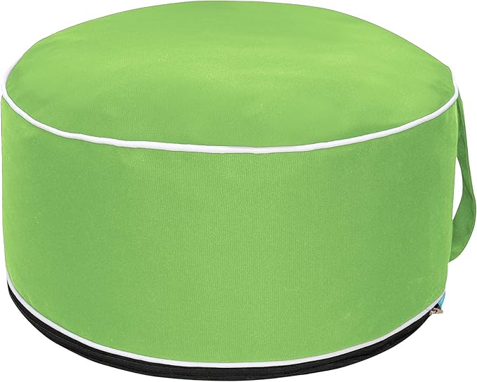 QILLOWAY Indoor/Outdoor Inflatable Stool, Round Ottoman, All Weather Foot Rest by QILLOWAY