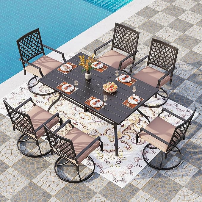 PHI VILLA 7 Pieces Outdoor Dining Set - Image 2
