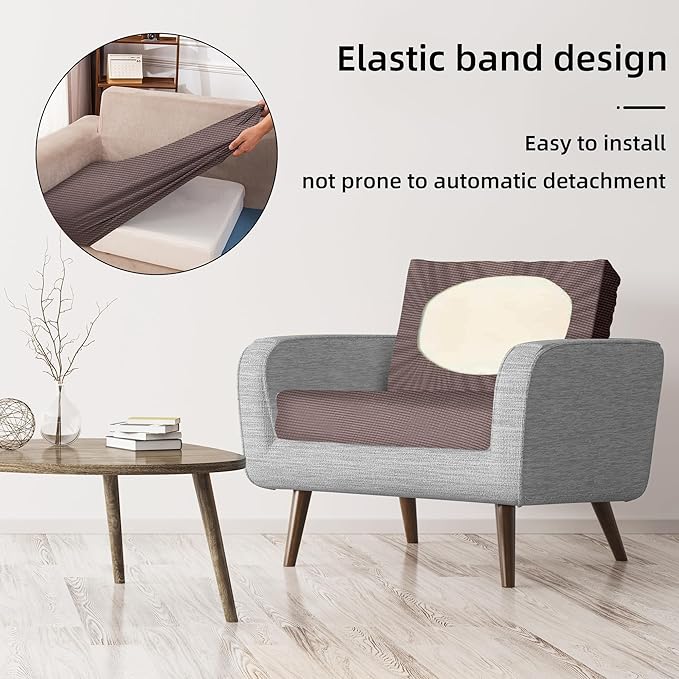 8Pcs Stretch Patio Cushion Covers, Outdoor Couch Covers Replacement, Outdoor - Image 5