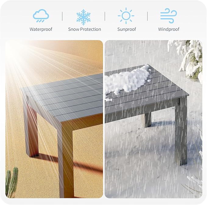 ZHUSI Patio Table and Chairs Set, Outdoor Table and Chairs, HDPE Outdoor Dining - Image 6