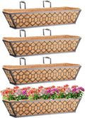 Riare 4 Pack 24 Inch Window Boxes Planters by Riare