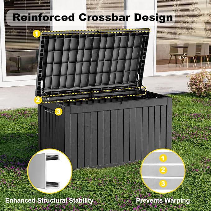 ROJIK Outdoor Storage Housing Deck Box - Image 4