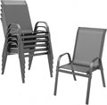 ONBRILL Patio Chairs set of 6, Easy Assembly Stackable Outdoor Dining Chairs by ONBRILL