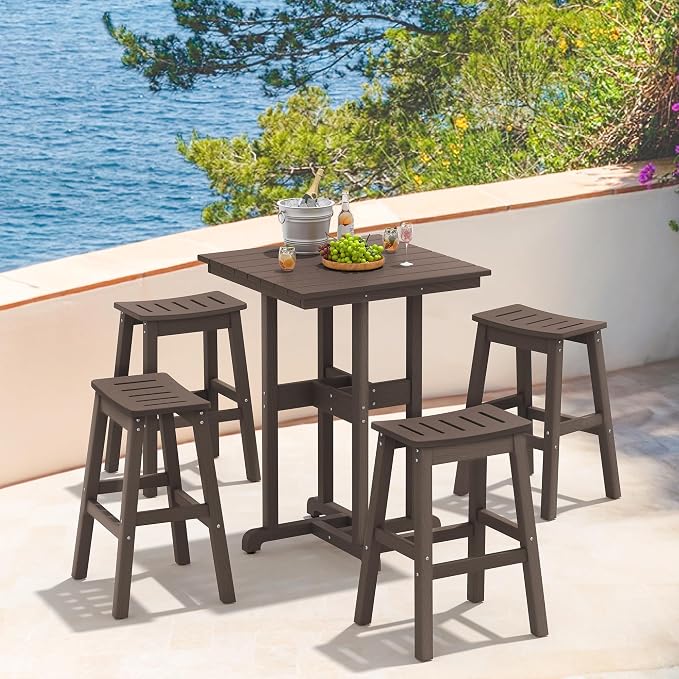 37.5" H Outdoor Bar Table，HDPE Bar Height Table - Image 6