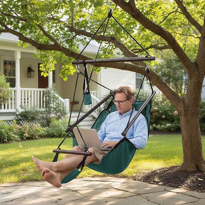 ONCLOUD Upgraded Unique Hammock Sky Chair, Air Deluxe Hanging Swing Seat - Image 7