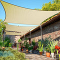 ShadeMart 12' x 20' Beige Sun Shade Sail UPF50 Rectangle Canopy Fabric Cloth by ShadeMart