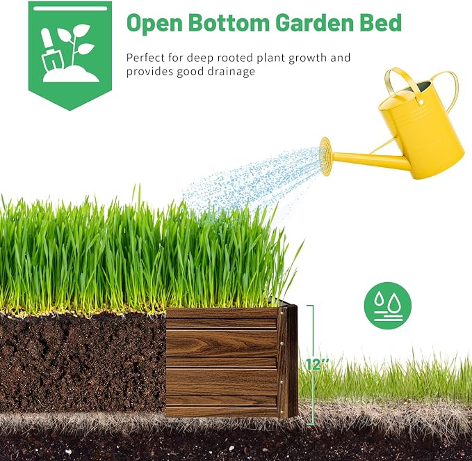 SnugNiture 2 Pcs 6x3x1FT Raised Garden Bed Galvanized Planter Garden Boxes - Image 2