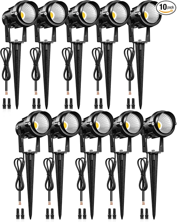 6W 700LM Low Voltage Landscape Lighting, 12V AC/DC 3000K Warm White LED Low by Wilawels