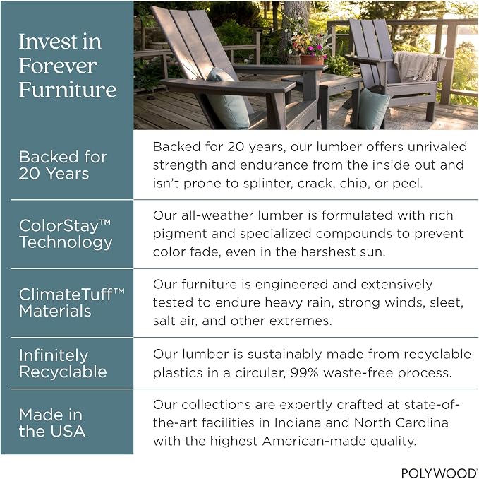 POLYWOOD Presidential Rocking Chair in Teak - Image 9