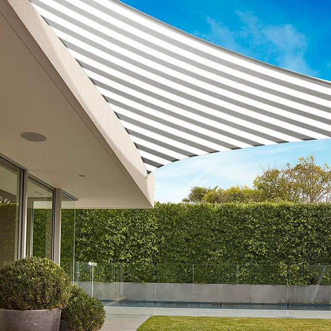 E&K Sunrise 19' x 19' x 19' Sun Shade Sail Triangle Canopy Shade Cover UV Block - Image 8