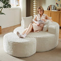 74.6" Oversized Round Chaise Lounge Chair by Lakifun