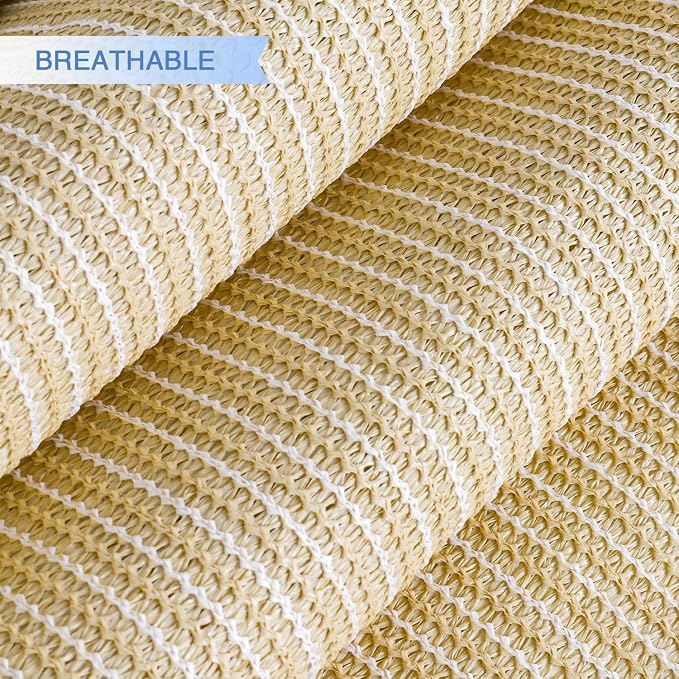E&K Sunrise 15' x 15' x 15' Sun Shade Sail Triangle Canopy Shade Cover UV Block - Image 3