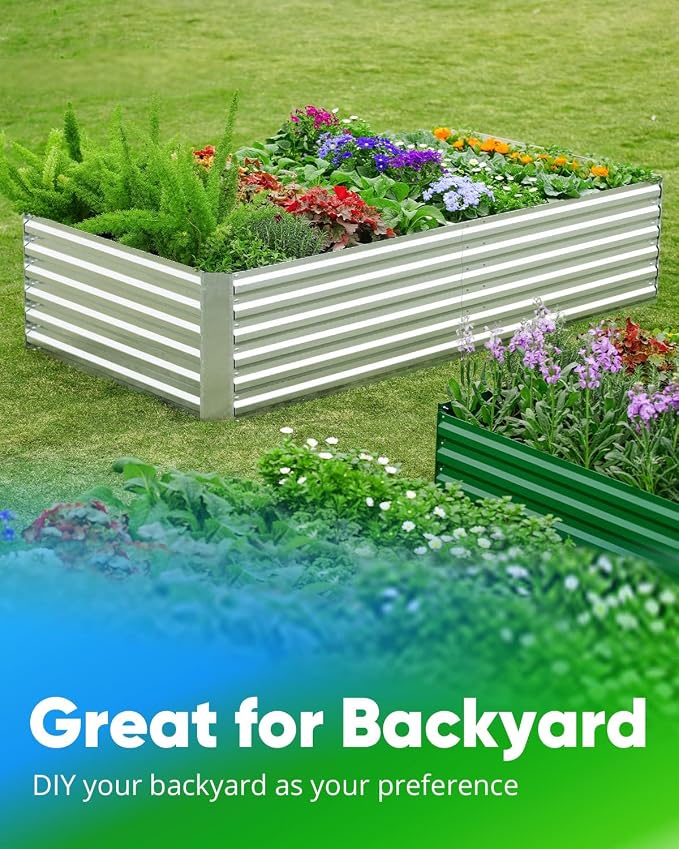 Quictent Galvanized Raised Garden Bed 6x3x2 Ft Metal Planter Box Bottomless - Image 6