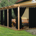 HolidayIdeas Outdoor Curtains for Patio Waterproof, 6 Panels by HolidayIdeas
