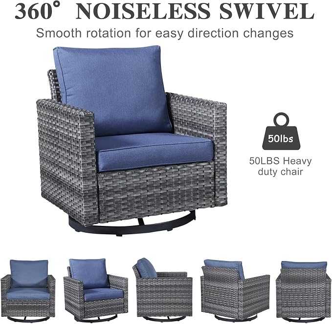 Belord Spacious 11 Pieces Patio Conversation Set - Image 4