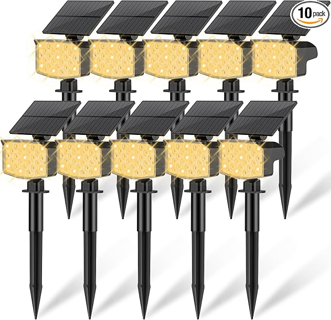 Solar Spot Lights Outdoor Waterproof Adjustable Solar Powered Landscape Lights by NACINIC