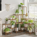 Bamworld Plant Stand Indoor Corner Plant Shelf Outdoor Flower Shelves Wooden by Bamworld