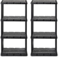 Gracious Living 2 Pack Light Duty Storage Shelves, Knect-A-Shelf 4-Shelf by GraciousLiving