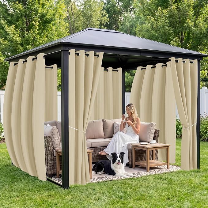 Outdoor Curtains for Patio Waterproof 6 Panels - Image 4