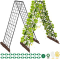 Heavy Duty 2 Pack 50"x17" Adjustable A-Frame Trellis by HIHADUUM