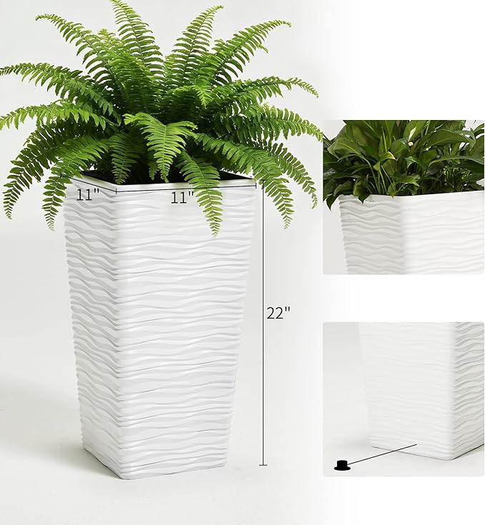 Worth Garden 22" Tall Planters Set of 2 - Image 6