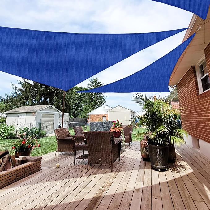 Patio Paradise 16' x 16' x 15'10" Sun Shade Sail Triangle Canopy, Permeable by Patio
