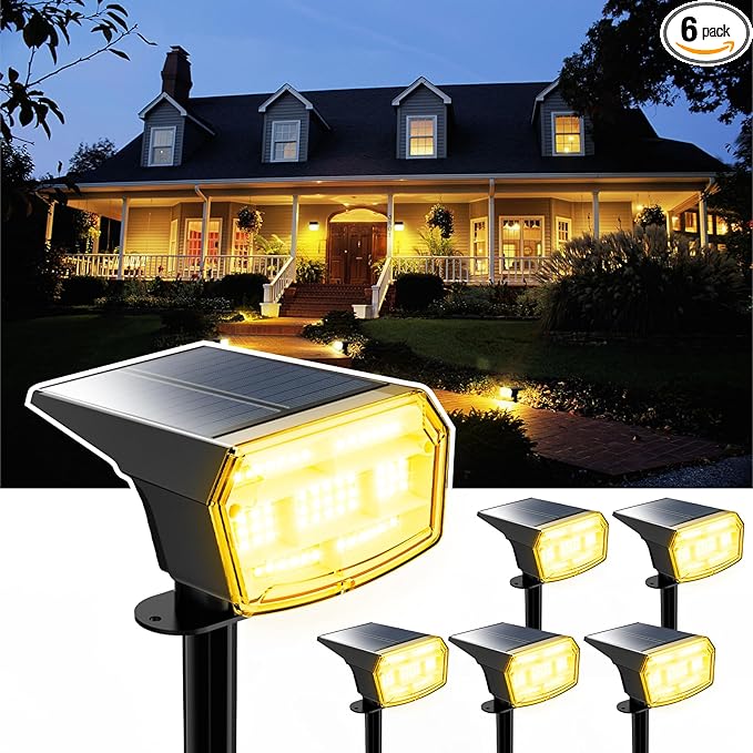 HIBOITEC Solar Spot Lights Outdoor Waterproof 59LED Landscape Lights Solar by HIBOITEC