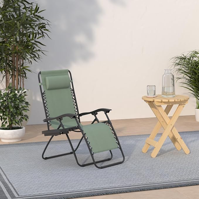Best Choice Products Set of 2 Adjustable Steel Mesh Zero Gravity Lounge Chair - Image 2