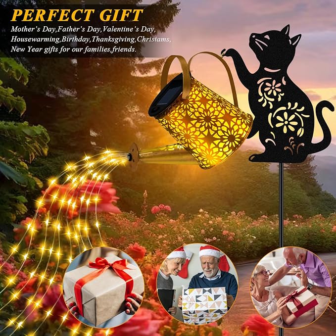 Solar Lights Outdoor Decorative, Watering Can - Image 3