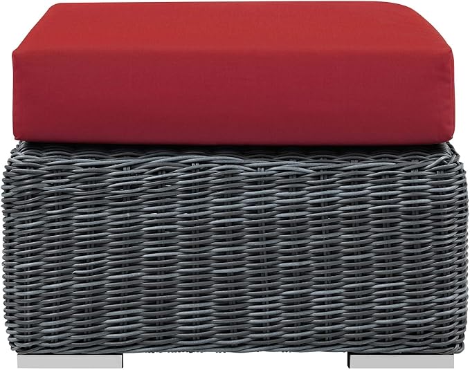 Modway EEI-1869-GRY-RED Ottoman, Canvas Red - Image 3